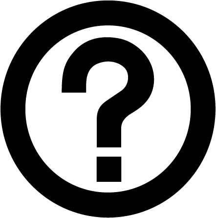encircled question mark: the AIGA symbol for information